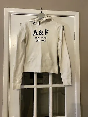 Ladies White Hoodie By Abercrombie & Fitch- Size M  • £3