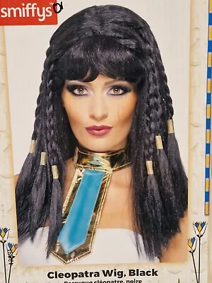 Black Braided Cleopatra Egyptian Wig Adult Women's Smiffys  • £8