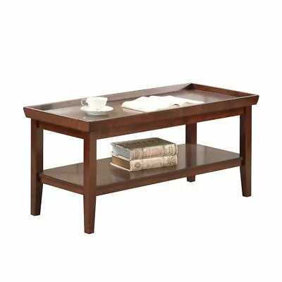 Convenience Concepts Ledgewood Coffee Table In Espresso Wood Finish • $125.02