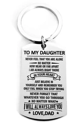 To My Daughter Love Dad Quote  Keychain • $9.51