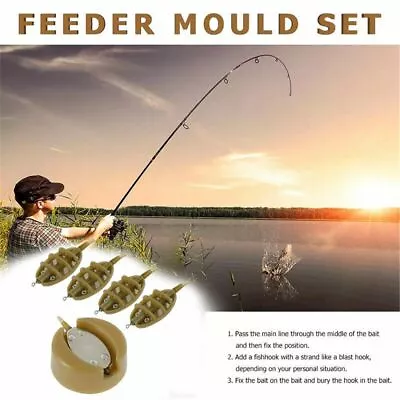 For Carp Fishing Tools Lead Sinker Bait Holder Inline Method Feeders Mould Kit • $17.92