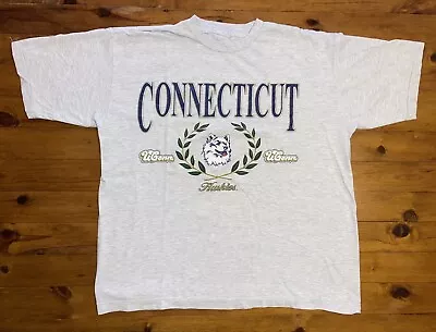 Vintage 90s UConn Huskies Single Stitch T-Shirt XL University Of Connecticut • $35