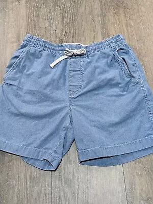 J Crew Shorts Mens Smal Blue Pull On Chino 6 Inch Drawstring Waist Casual • $19.99