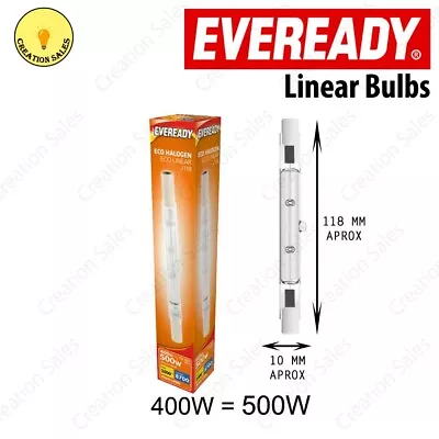 R7S 400W 500W 118mm Floodlight Security Bulb Linear Halogen Replacement Eveready • £15.69