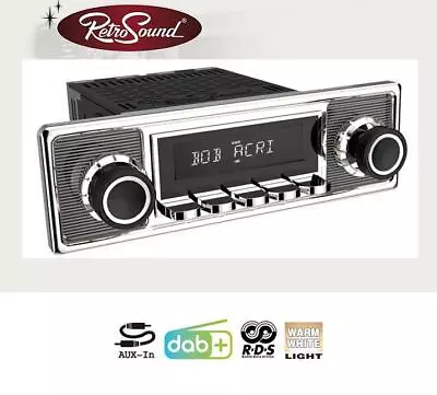 Retrosound RSD-BECKER-CHROME-1DAB Complete Set Car Radio For Vintage And Us-Car • $376.06