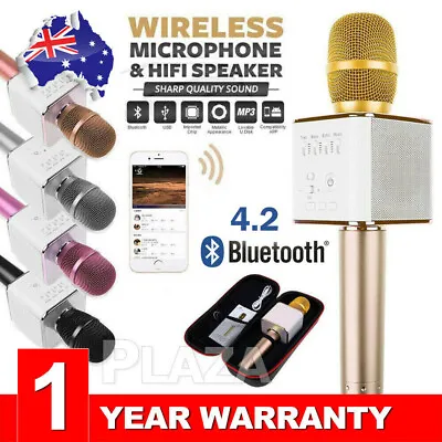 Q9 Microphone Samsung Android Speaker Wireless Bluetooth 4.0 KTV Karaoke AU • $19.95