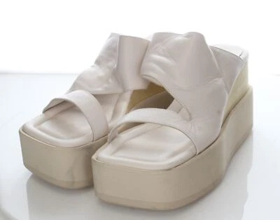$50.99 • Buy 08-60 $ 395 Sz 38 M Women Paloma Barcelo Leather Platform Slip On Wedges