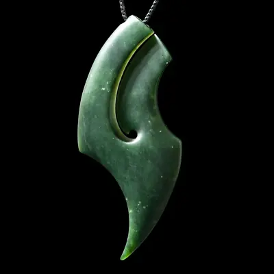 Maori Carving New Zealand Maori Handicraft Traditional Jade Pendant ORIGINAL • $410