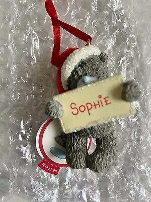 £2.49 • Buy Me To You Tatty Teddy Sophie Personalised Christmas Tree Resin Ornament BNWT