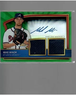 Rick Minor Dual Jersey Auto 42/149 2011 Topps Finest Baseball • $5