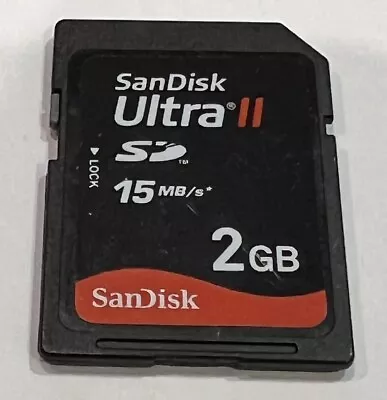 SanDisk Ultra II 2GB 15MB/s SD Camera Memory Card - Tested - Tracked Post • $14