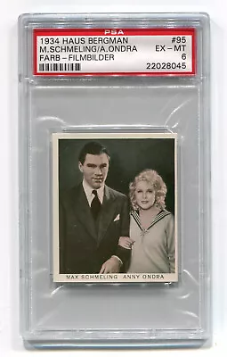 1934 Haus Bergmann Farb-Filmbilder 95 Max Schmeling A Ondra PSA 6 EX-Mint Boxing • $149.99