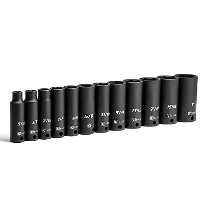 Capri Tools 3/8 In. Drive Deep Impact Socket Set SAE 12-Piece • $39.99