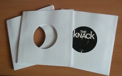 25  Of 7  Vinyl Record White Paper Sleeves 90 Gsm Fits In Card Sleeves READ • £4.37