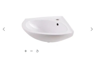 £19 • Buy GoodHome Vedi Triangular Wall-mounted Corner Cloakroom Basin / New