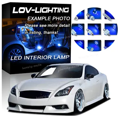 9Pcs Blue Map Lights Interior LED Package Kit For Infiniti G37 Coupe 2008-2014  • $11.80