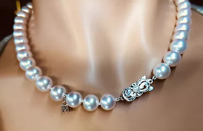 80% OFF ~50K MIKIMOTO 18K WG A+ SILVER/PINK 9x9.5mm AKOYA PEARL 18� NECKLACE+BOX • $1