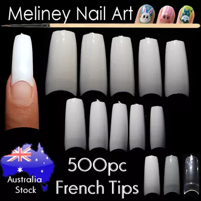 500/600Pc French Nail Tips Nails Square Long Short False Fake Acrylic Gel Bulk • $6.41