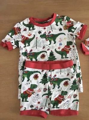 Rock Your Kid Dinosaur Christmas Pyjamas Size 5 • $15