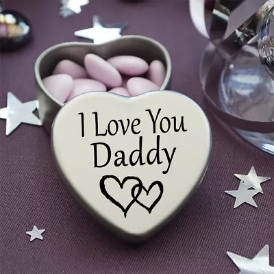 £3.99 • Buy Beautiful Silver Heart Tin With Sweets, Special Gift Present To Say I Love You