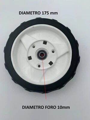 Ruota Universale Per Tosaerba A Spinta - Gomma, Diametro 19.5 Cm, Facile Da Montare - Foto 11