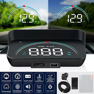 Car Head Up Display OBD2 II HUD Dash Screen Projector Speedometer Speed Warning • $38.97