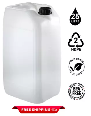 25l Litre Plastic Water Container Carrier Food Drum Jerrycan Jerrican V18 New  • £11.45
