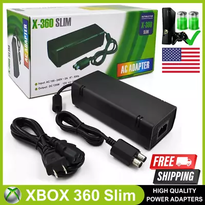 For Microsoft Xbox 360 Slim Console Power Supply Adapter Brick Charger With Cord • $16.96