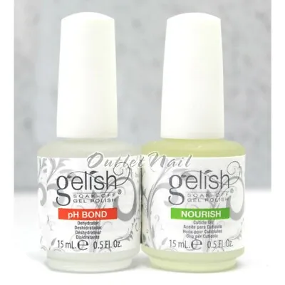 Gelish Harmony PH BOND Dehydrator Nail Prep + NOURISH Cuticle Oil 0.5oz 15ml • $11.23