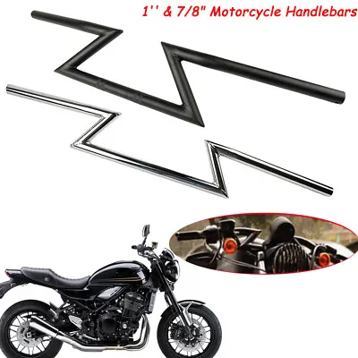 $41.99 • Buy 7/8  1'' Motorcycle Handlebars Z Bar Drag Bars For Harley Honda Yamaha Suzuki