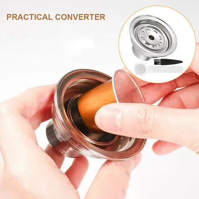 Stainless Steel Coffee Capsule Converter For Nespresso Vertuo Adapter Filter Pod • £20.03