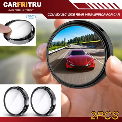 2PCS Blind Spot Mirrors Round HD Glass Convex 360° Side Rear View Mirror For Car • $3.42