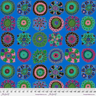 Free Spirit Kaffe Fassett Carpet Cookies Blue Cotton Fabric By The Yard • $12.50