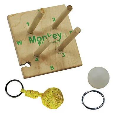 Pepperell Wooden Monkey Fist Maker Paracord Survival Accessory Kit Crafting 7 Pc • $8.99