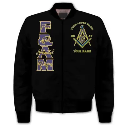 Personalized Lodge Prince Hall Mason Father Of All 3D Bomber Jacket S-5XL • $45.59