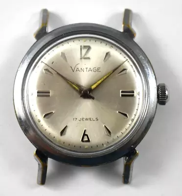 Vintage Vantage 33.35mm Case Hand Wind Mechanic 17J Wrist Watch Runs Lot.15 • $14.99