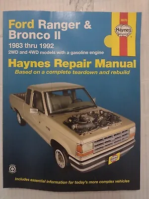 Ford Ranger & Bronco II 1983-1992 2WD & 4WD Haynes Repair Manual 36070 • $14.99