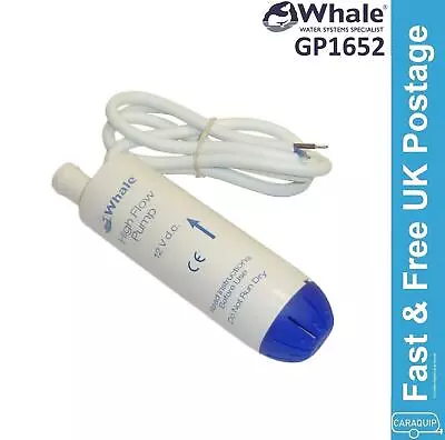 WHALE GP1652 12V High Flow Submersible Water Pump Caravan Motorhome Camper Boat • £47.95