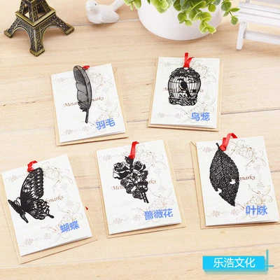 £2.49 • Buy Black Butterfly Flower Bird Feather Leaf Metal Bookmarks Book Readers Gift