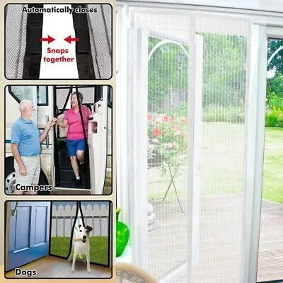 Magic Curtain Door Mesh Magnetic Fastening Mosquito Fly Bug Insect Net Screen • £7.99