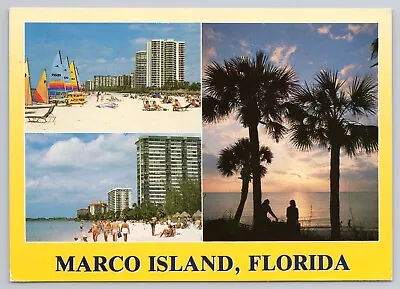 Postcard Marco Island Florida Sunset Beach • $4.75