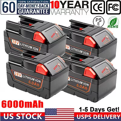 1~4X 6.0AH Li-Ion Battery For MILWAUKEE For M28 V28 48-11-2830 48-59-2819 28V • $53.99