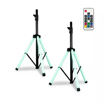 £150 • Buy 2x ADJ Color Stand LED Speaker Stand Tripod Light Up Disco DJ Inc Remote