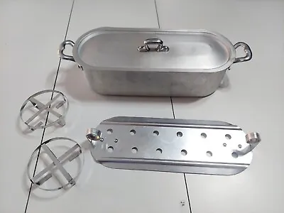 Italo Ottinetti #35- 99% Aluminum Fish Kettle Poacher MARCA DEPOSITATA Italy VTG • $80