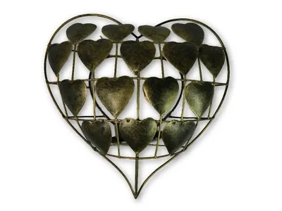 Metal Heart Sconce Tealight Candle Holder Love Heart Wall Art - Gold Sconce • £15.99