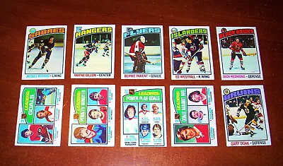 $3 • Buy Topps Hockey 1976-77 Cards And Glossy Inserts You Pick Card Needed 25c C/S