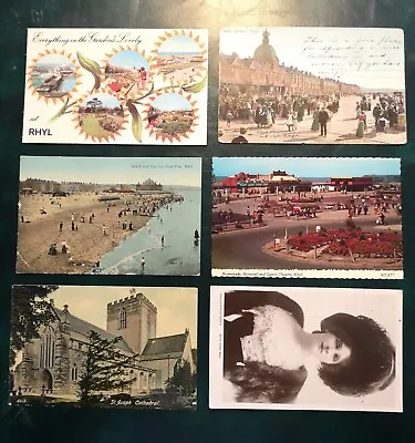 £4.99 • Buy Rhyl, Six Early Postcards -Rhyl-Early 1900s (11)
