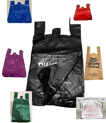 Any Color Bags 1/6 Large 21 X 6.5 X 11.5 T-Shirt Plastic Grocery Shopping 0.51 M • $62.99