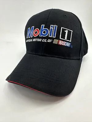 Mobil 1 Official Motor Oil Of Nascar Racing Cap Adjustable Black Red Blue Gift • $9.90