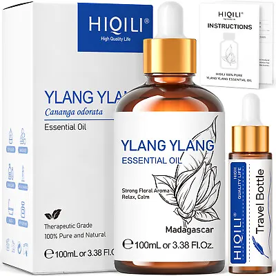 HIQILI 100ml Ylang Ylang Essential Oil 100% Pure Natural Diffuser Skin Body SPA • $10.74